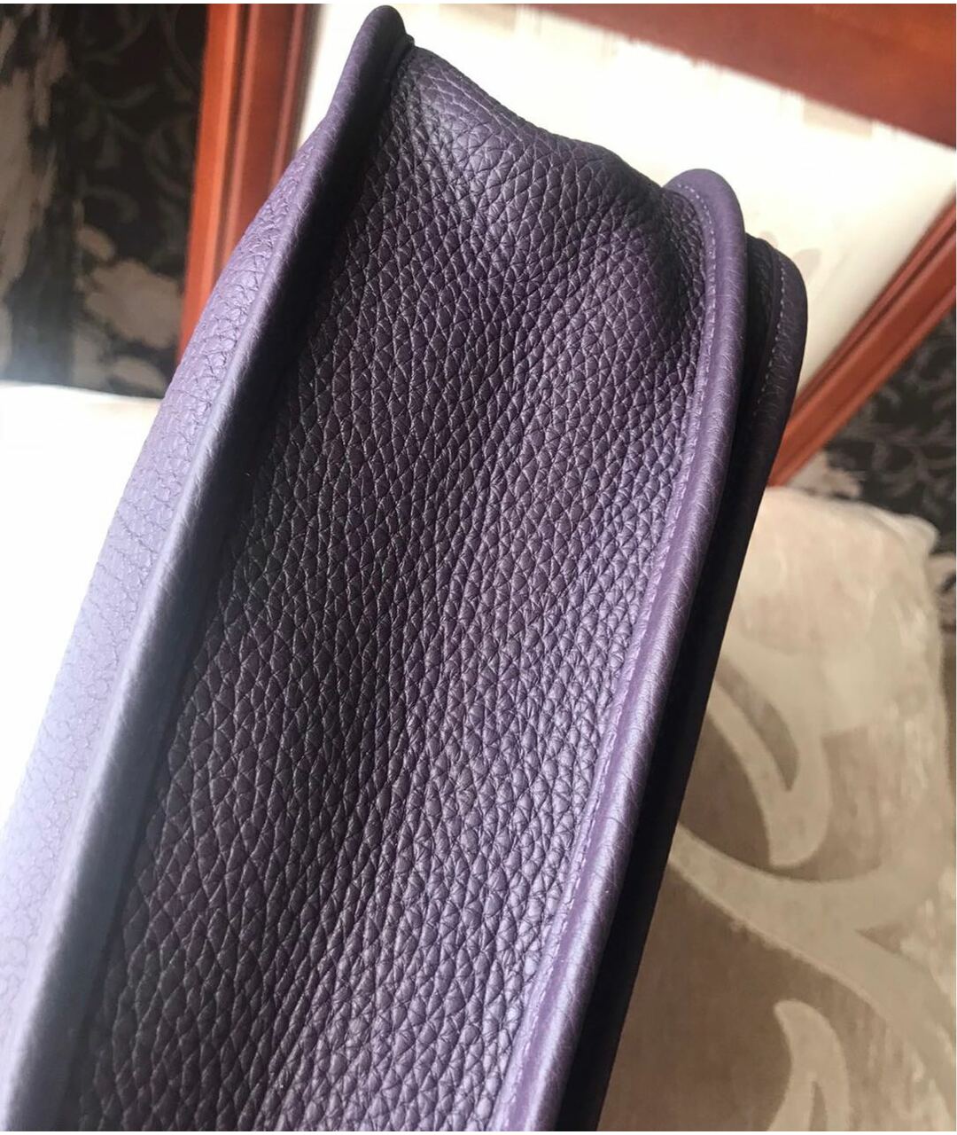 HERMES PRE-OWNED Фиолетовая кожаная сумка тоут, фото 2