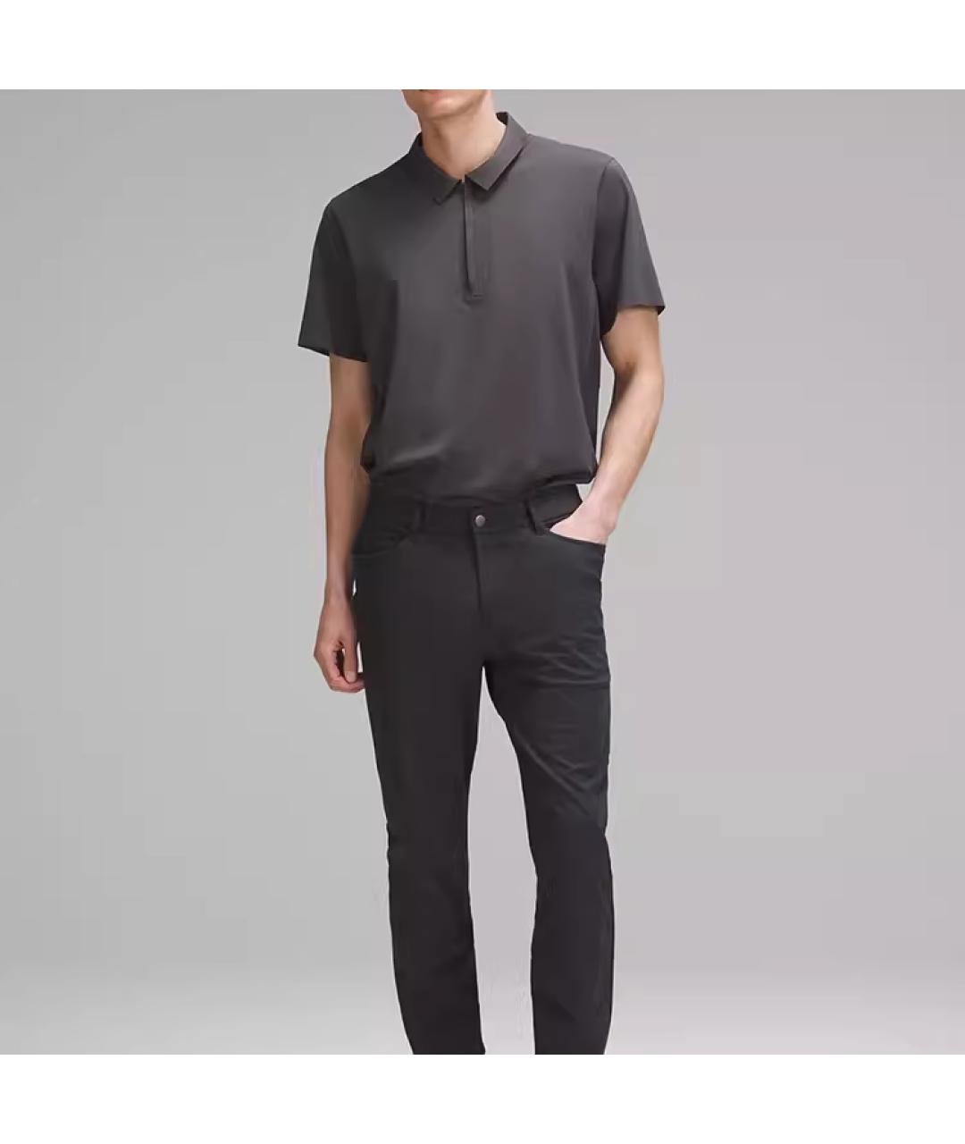 Lululemon Серое хлопковое поло с коротким рукавом, фото 5