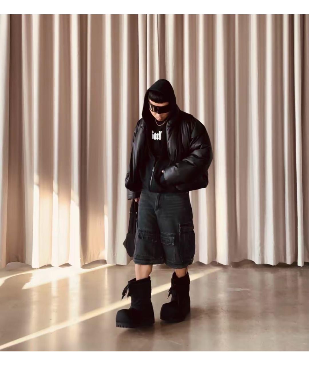 BALENCIAGA Черный пуховик, фото 3