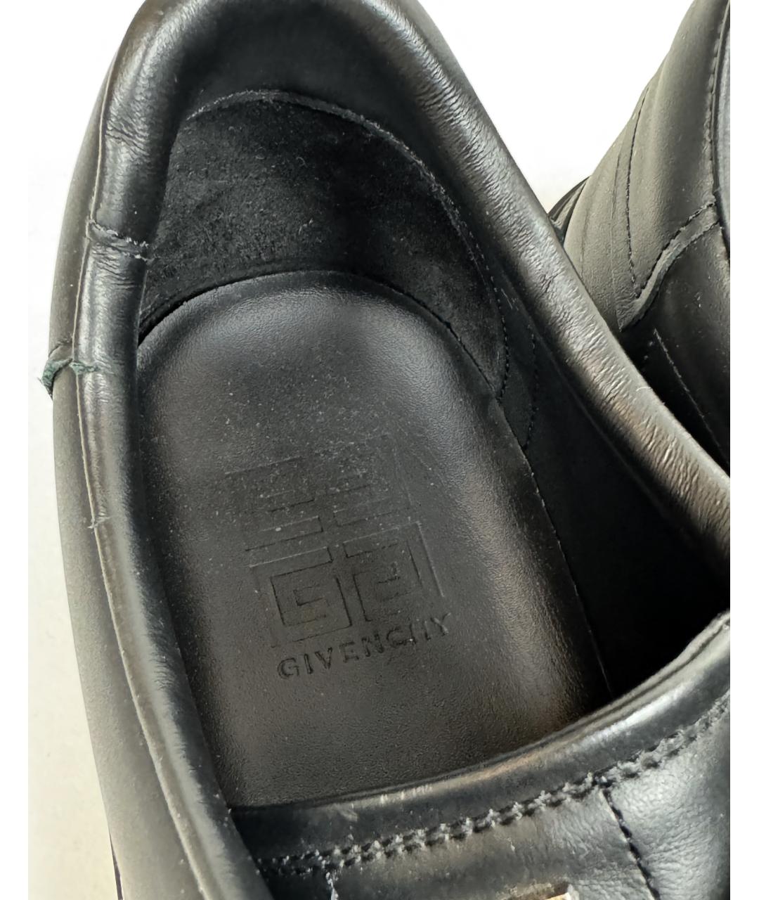 GIVENCHY Черные кожаные низкие кроссовки / кеды, фото 5