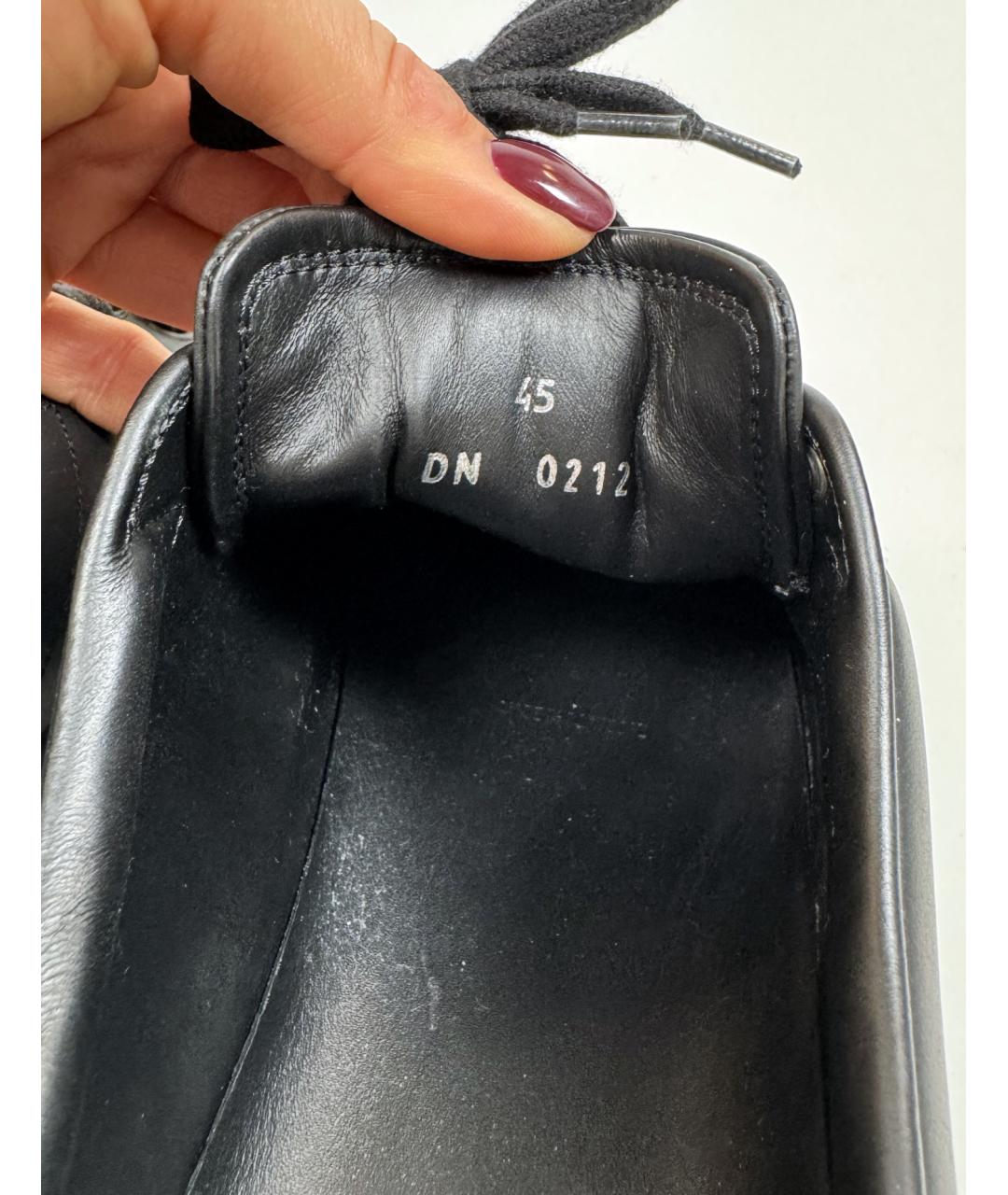 GIVENCHY Черные кожаные низкие кроссовки / кеды, фото 8