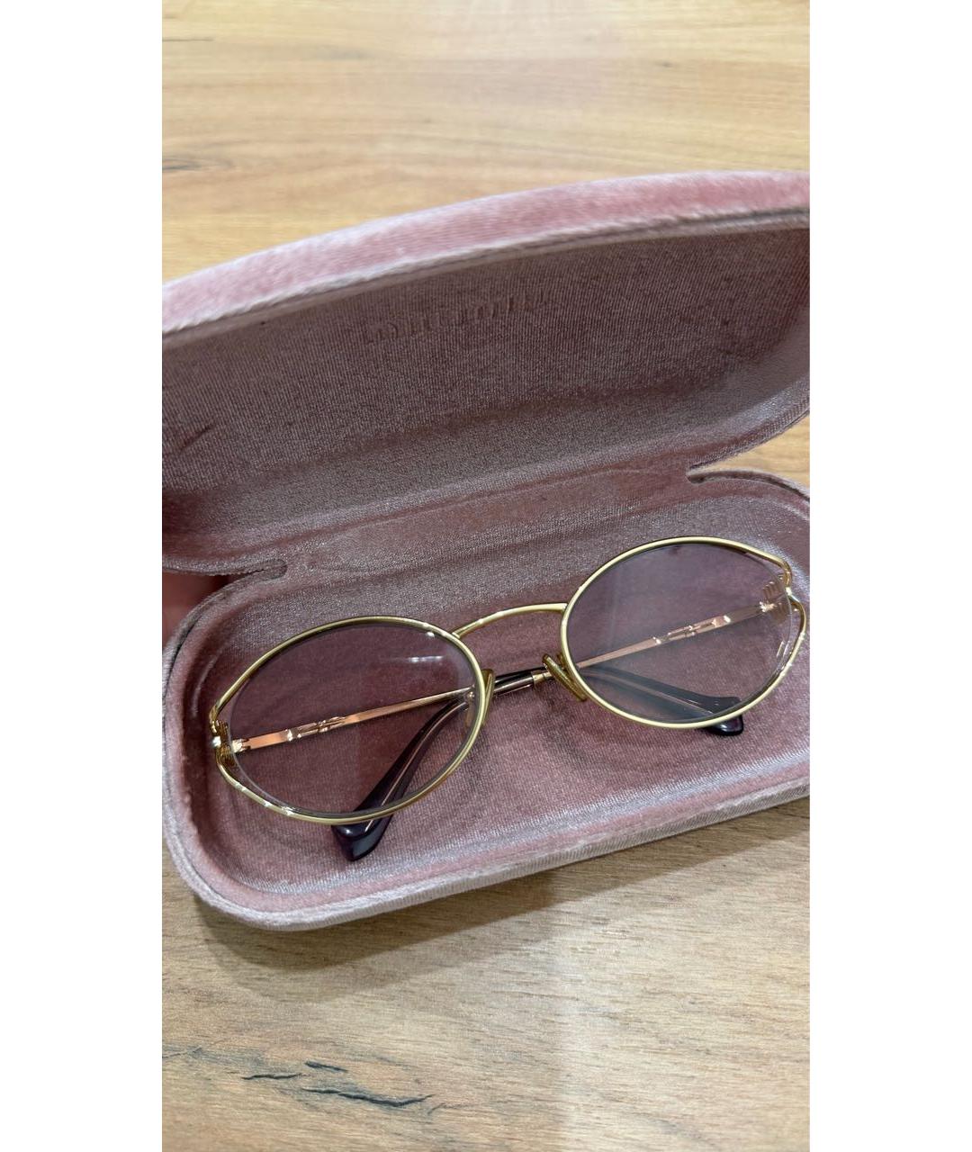 MIU MIU Розовые металлические солнцезащитные очки, фото 6