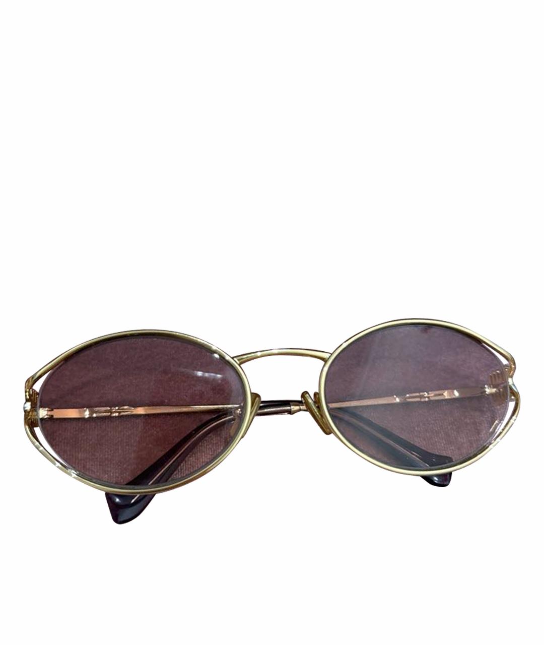 MIU MIU Розовые металлические солнцезащитные очки, фото 1