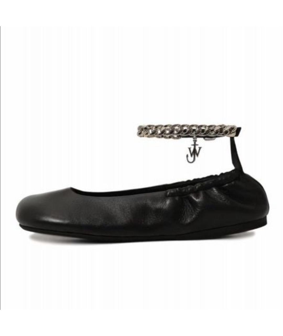 J.W.ANDERSON Черные кожаные балетки, фото 5