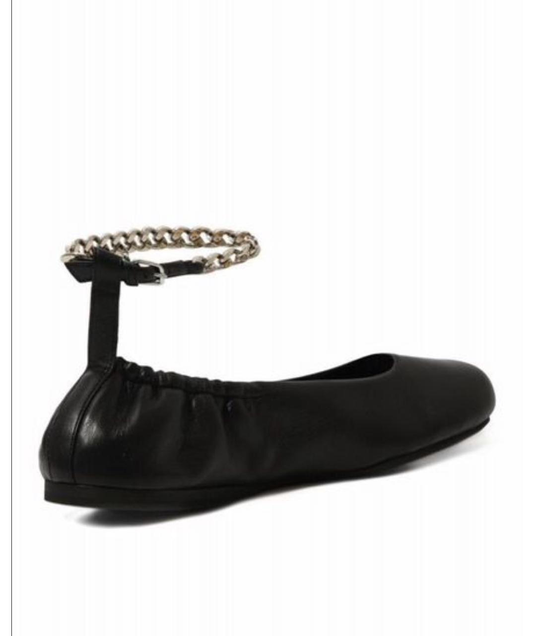 J.W.ANDERSON Черные кожаные балетки, фото 3
