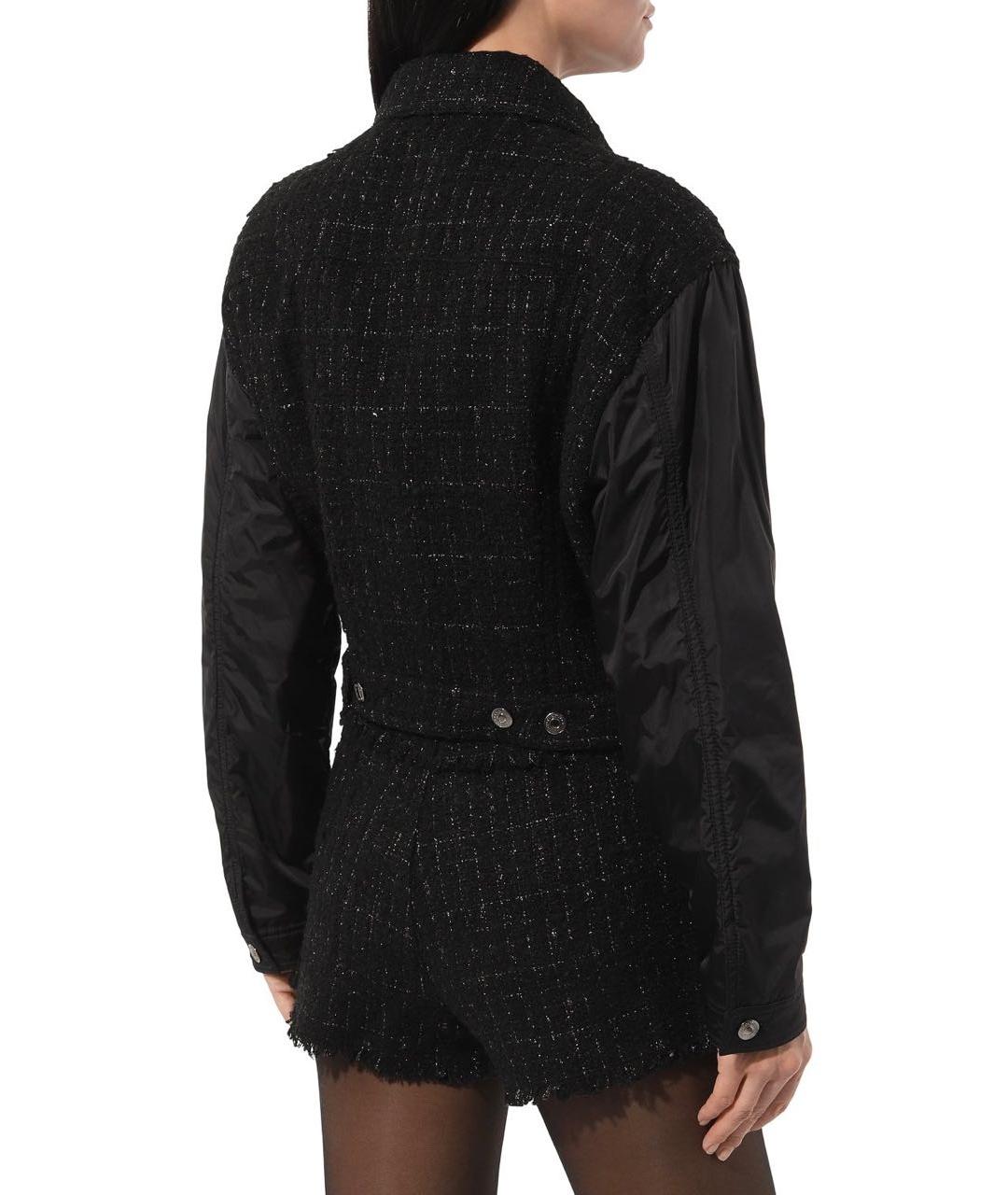 MSGM Черная твидовая куртка, фото 6
