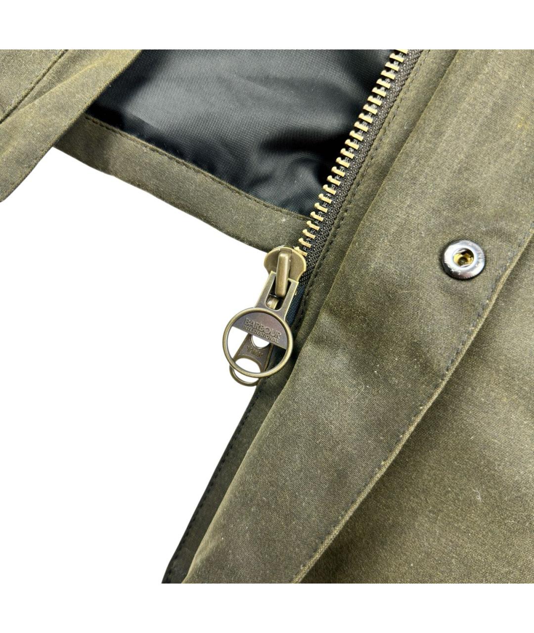 BARBOUR Хаки хлопковая куртка, фото 6