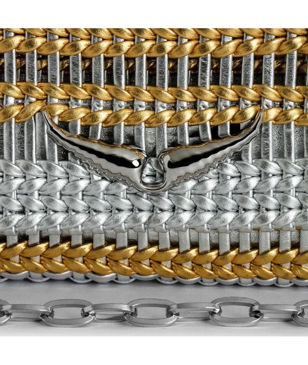 ZADIG & VOLTAIRE Серебряная кожаная сумка через плечо, фото 3