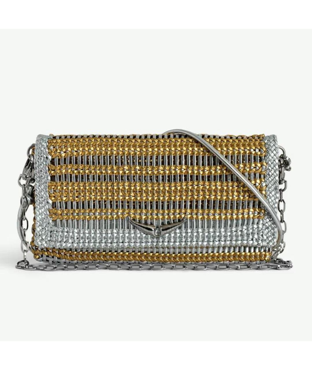 ZADIG & VOLTAIRE Серебряная кожаная сумка через плечо, фото 7