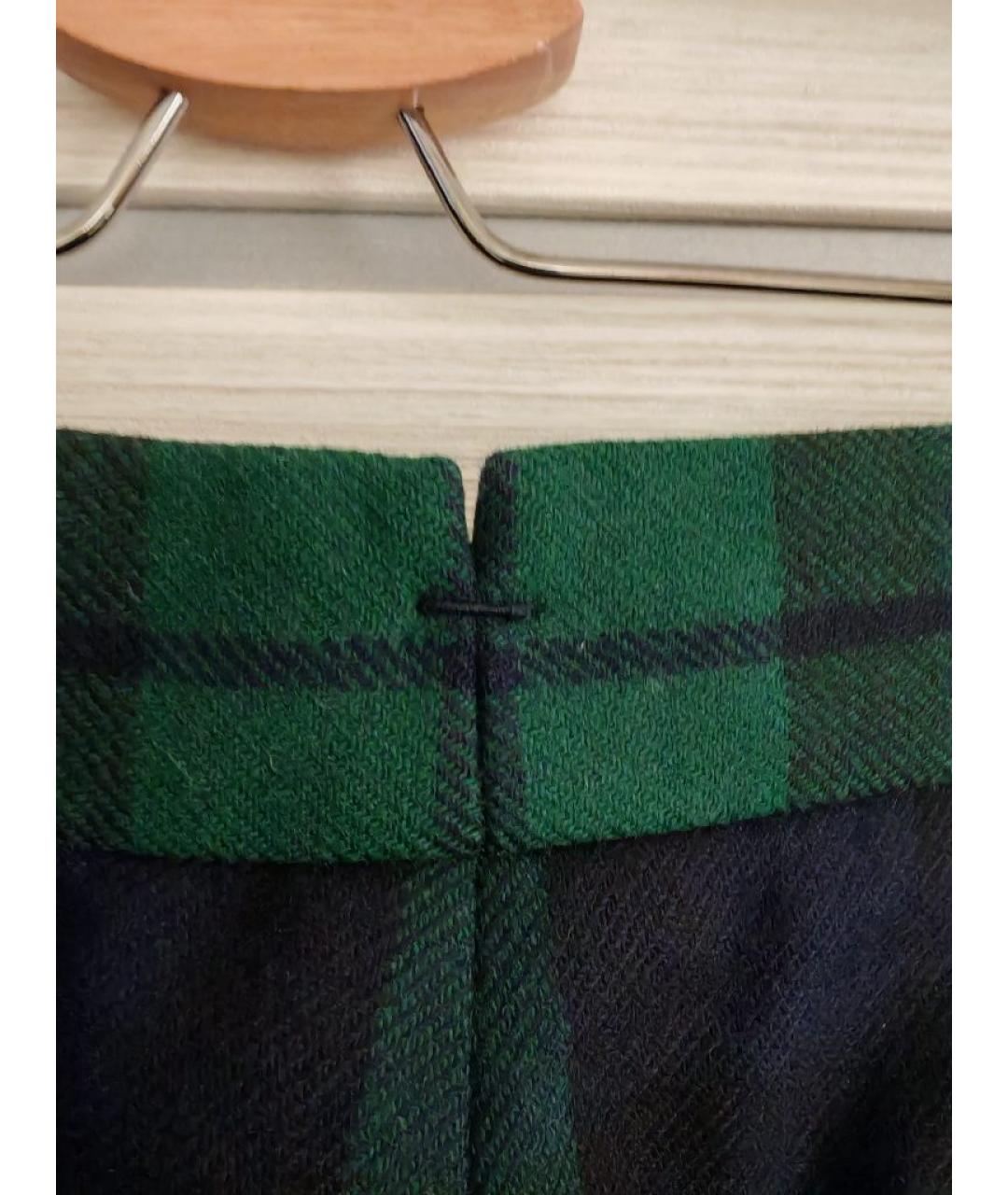 RALPH LAUREN COLLECTION Мульти шерстяные прямые брюки, фото 4
