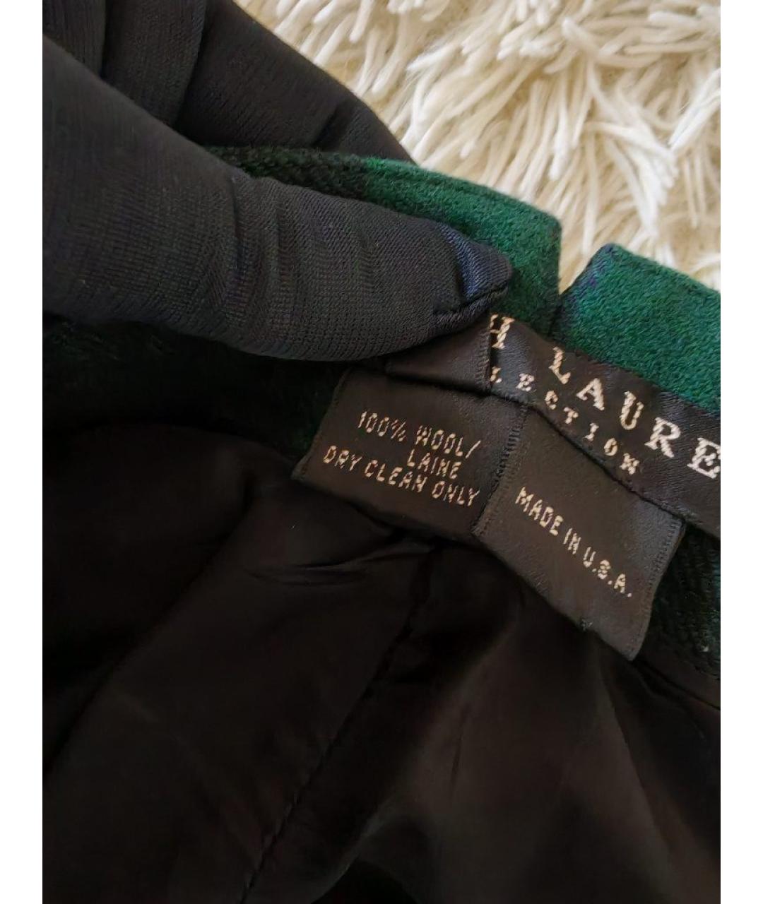 RALPH LAUREN COLLECTION Мульти шерстяные прямые брюки, фото 5