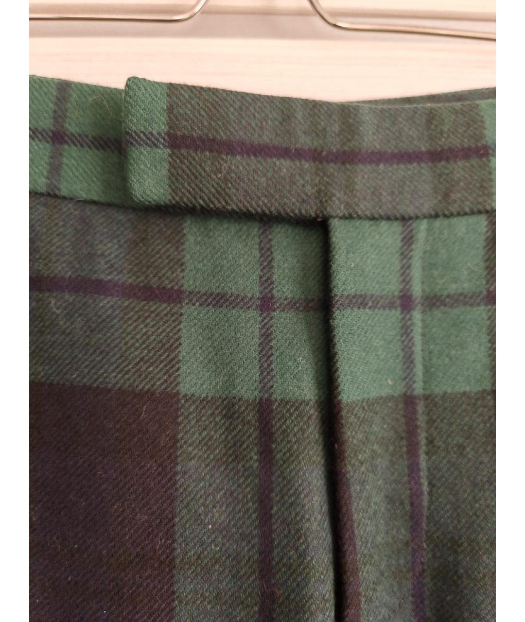 RALPH LAUREN COLLECTION Мульти шерстяные прямые брюки, фото 3