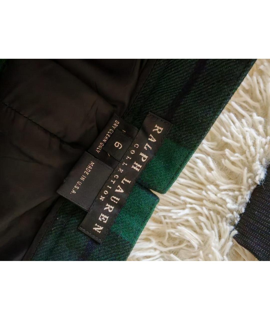 RALPH LAUREN COLLECTION Мульти шерстяные прямые брюки, фото 6