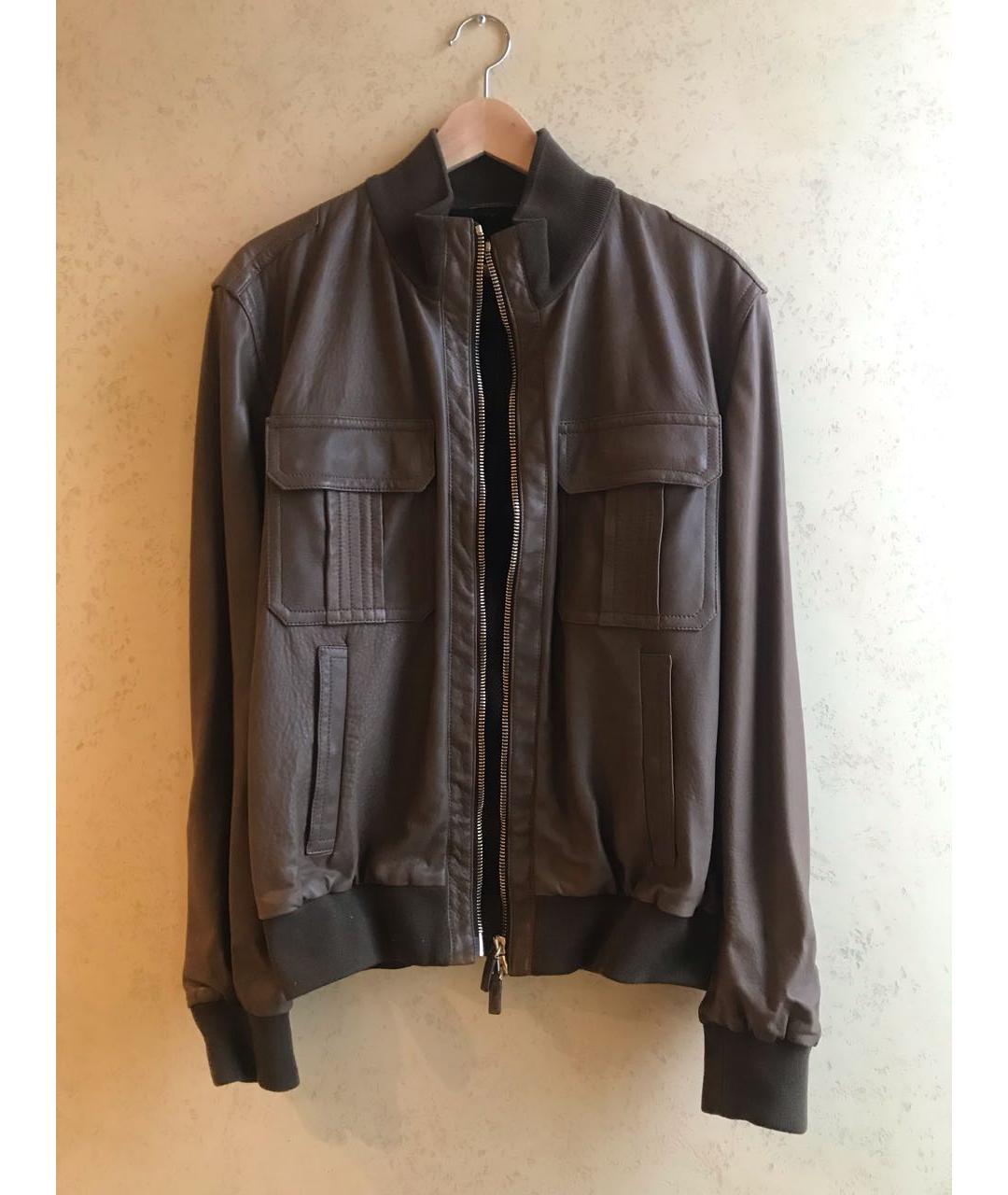 BALLY Коричневая кожаная куртка, фото 9