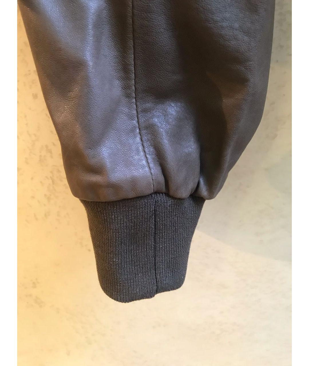 BALLY Коричневая кожаная куртка, фото 6