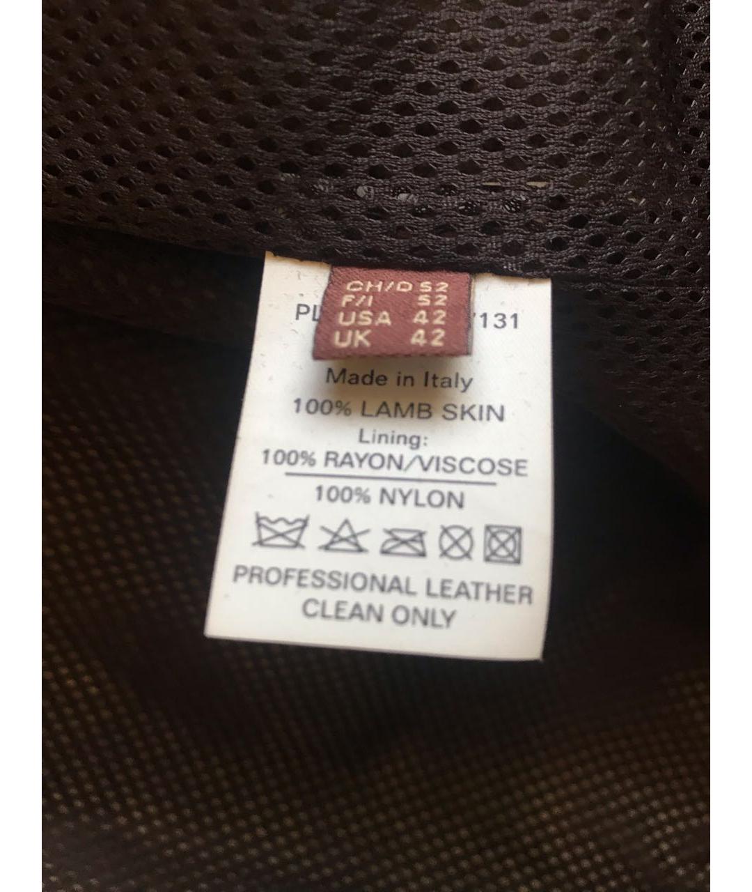 BALLY Коричневая кожаная куртка, фото 5
