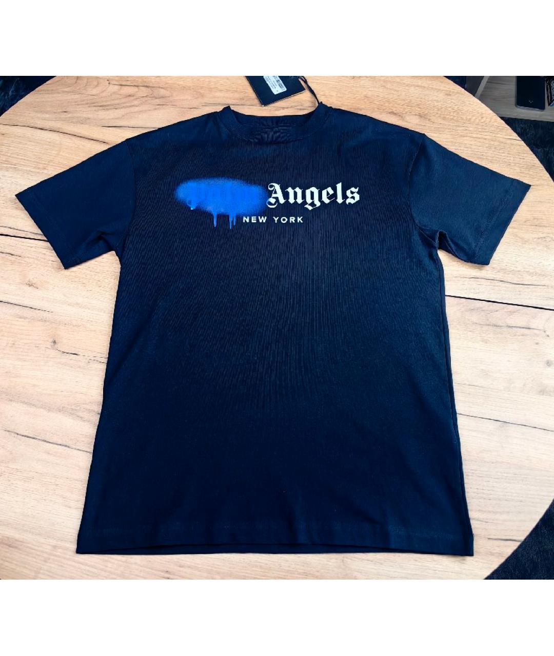 PALM ANGELS Черная хлопковая футболка, фото 8