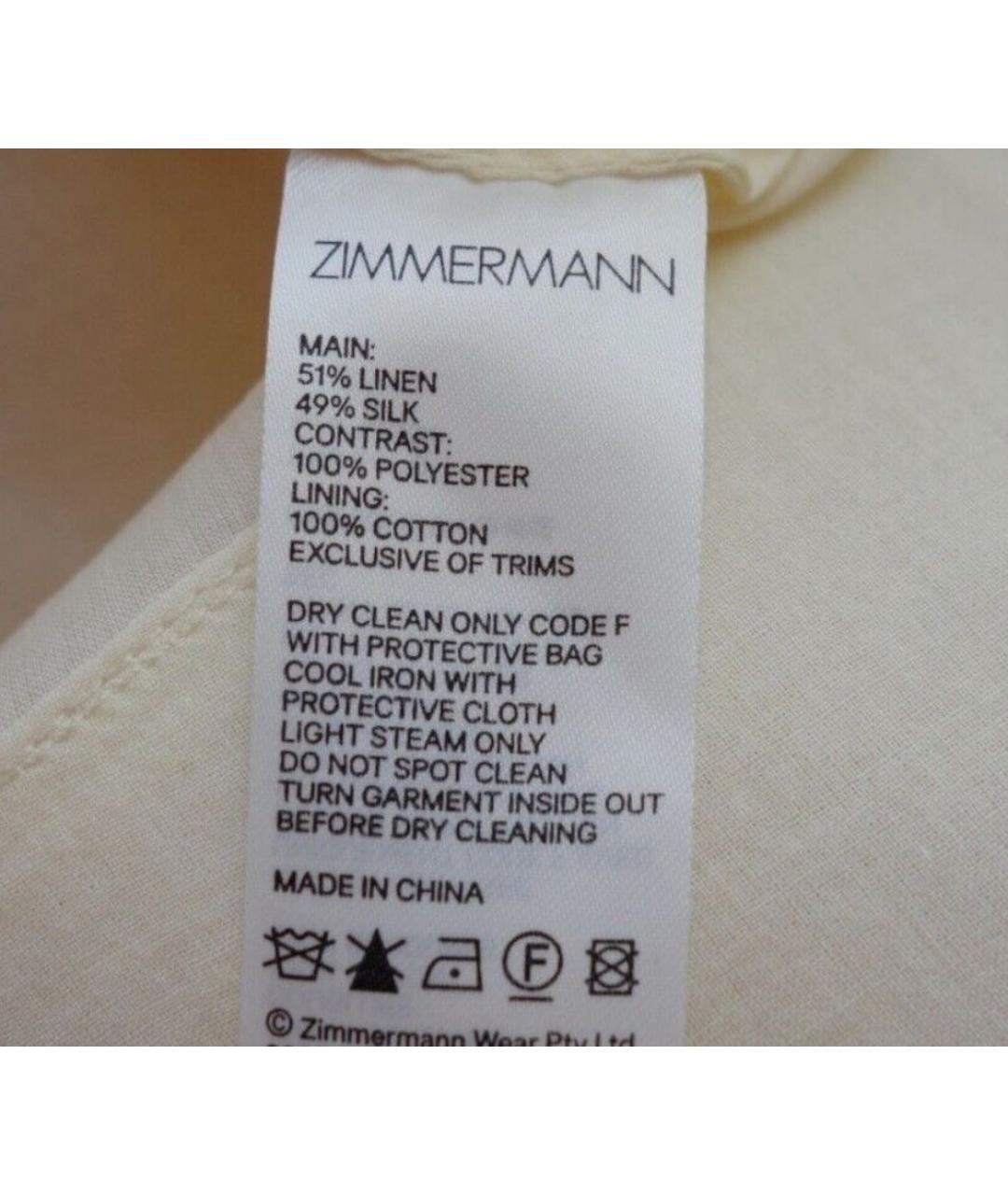 ZIMMERMANN Розовое льняное коктейльное платье, фото 5