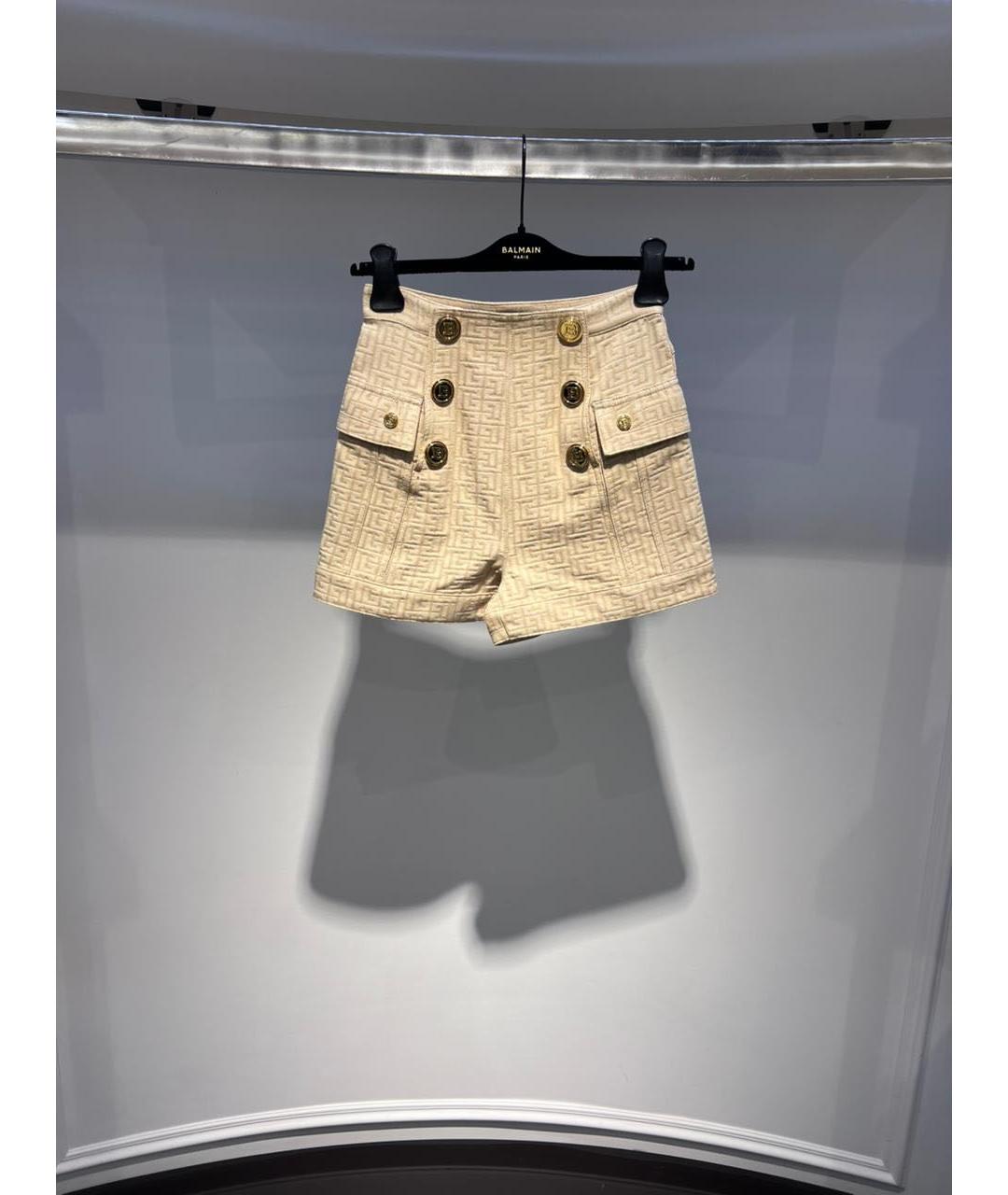 BALMAIN Бежевые шорты, фото 3