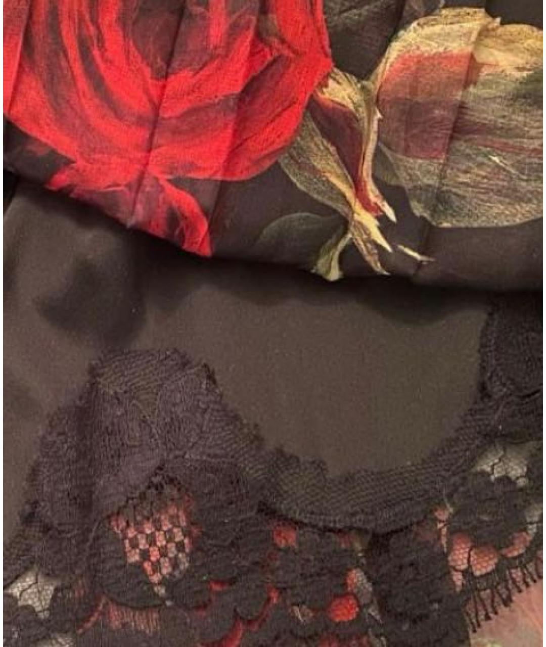 DOLCE&GABBANA Мульти полиэстеровая юбка миди, фото 4