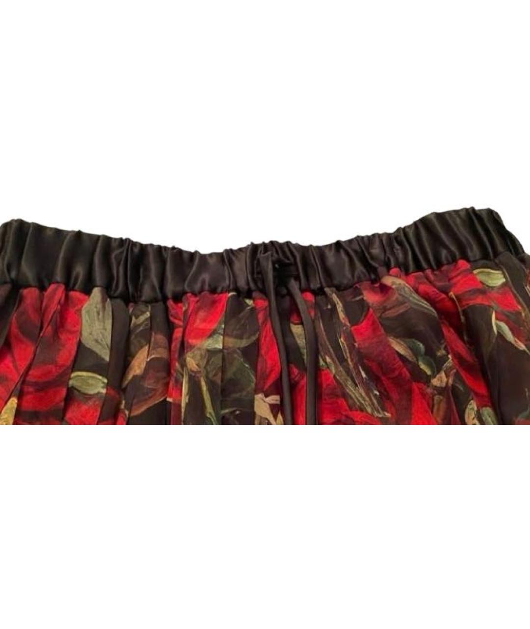 DOLCE&GABBANA Мульти полиэстеровая юбка миди, фото 2