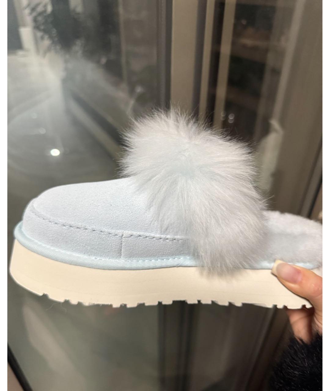 UGG AUSTRALIA Голубые замшевые сабо, фото 8