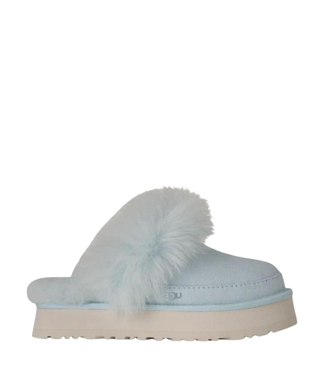 UGG AUSTRALIA Голубые замшевые сабо, фото 1