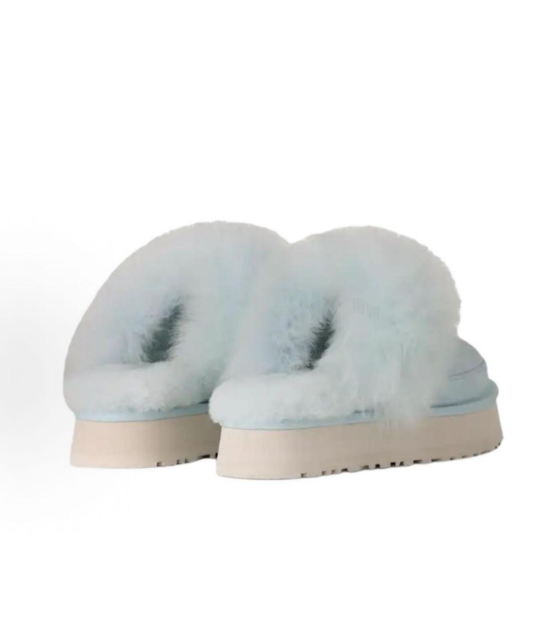 UGG AUSTRALIA Голубые замшевые сабо, фото 3