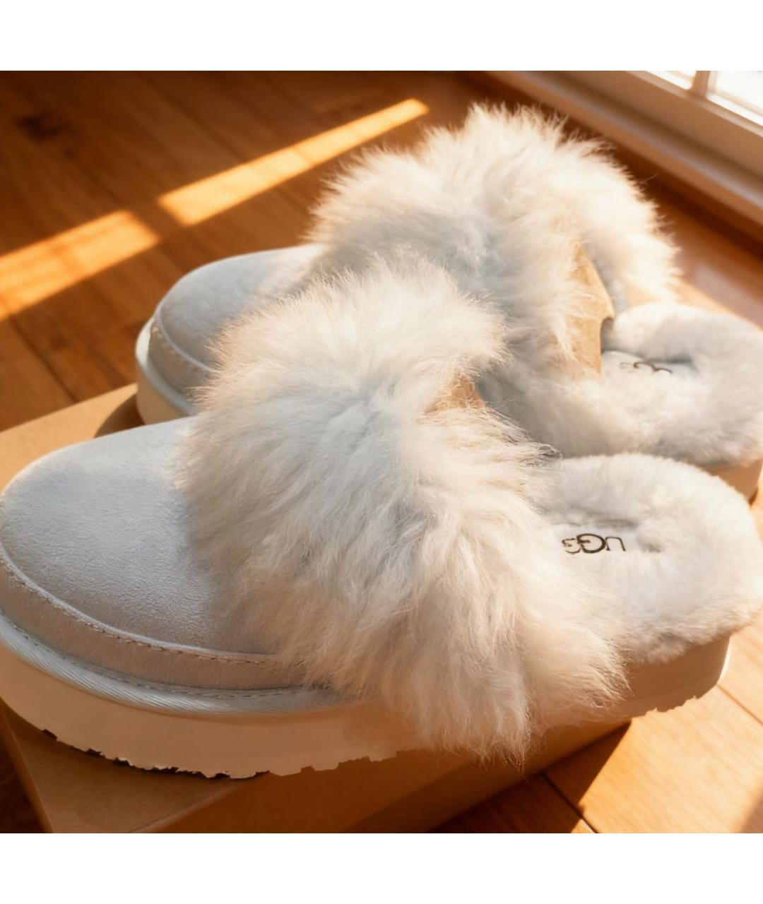 UGG AUSTRALIA Голубые замшевые сабо, фото 7