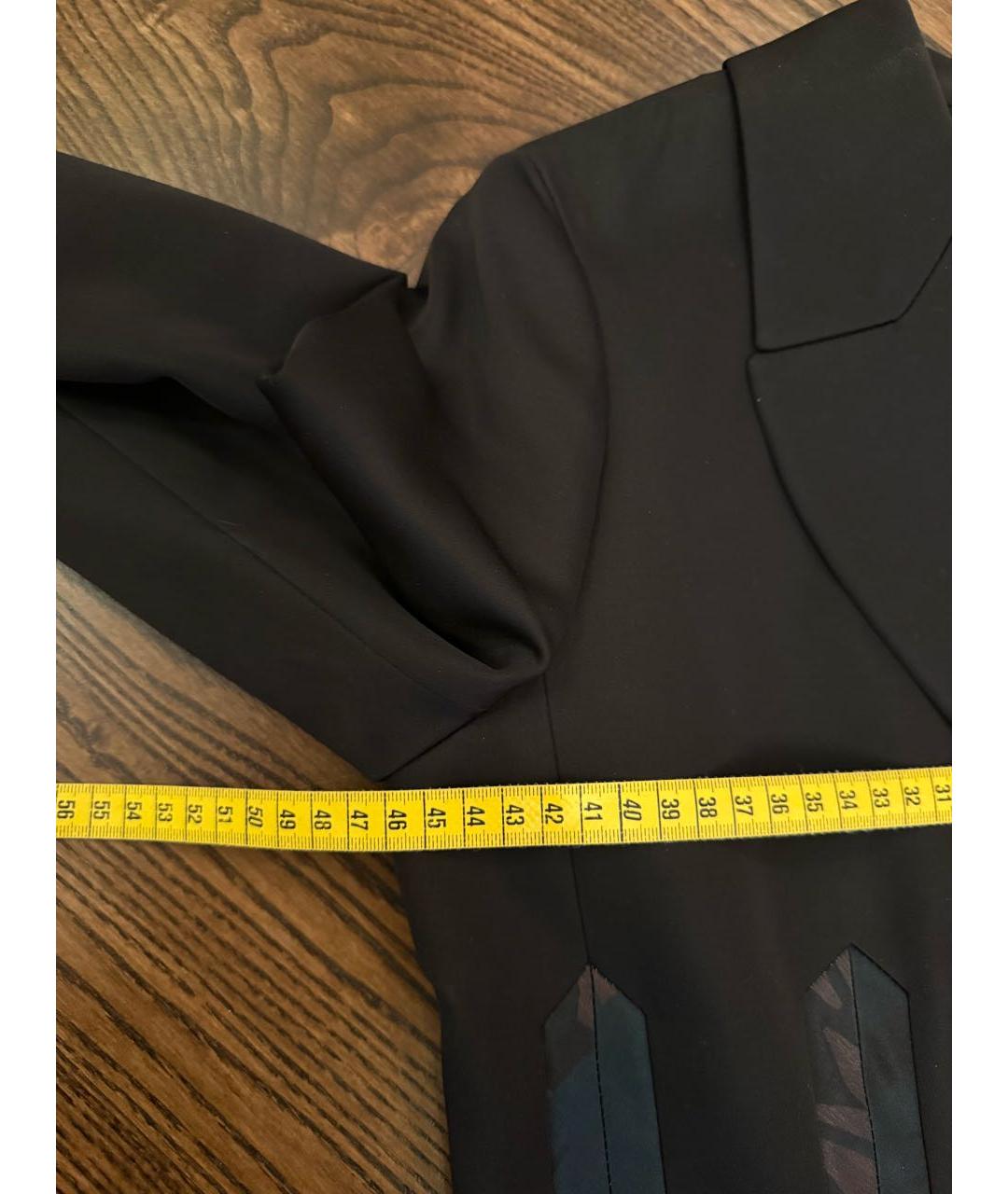 CHRISTIAN DIOR Черное шерстяное повседневное платье, фото 5