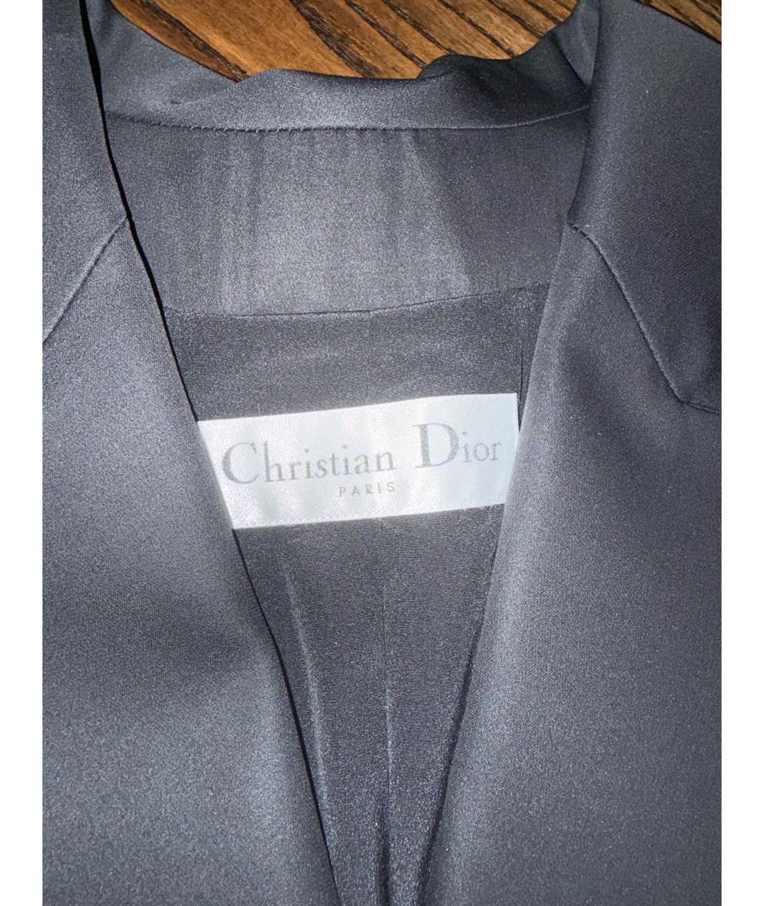 CHRISTIAN DIOR Черное шерстяное повседневное платье, фото 2