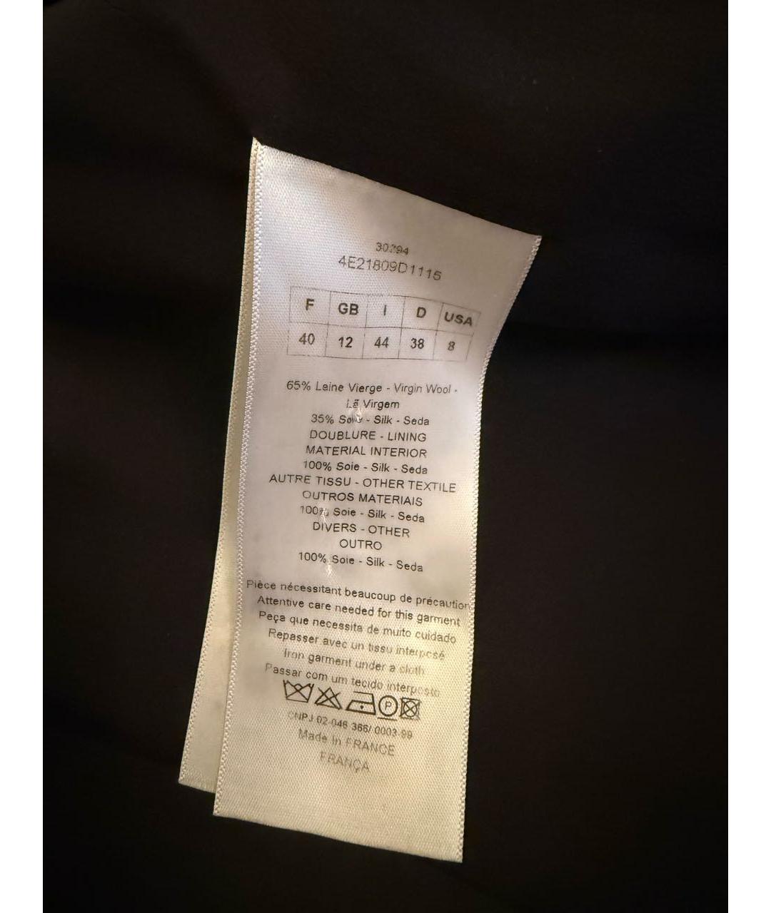 CHRISTIAN DIOR Черное шерстяное повседневное платье, фото 3