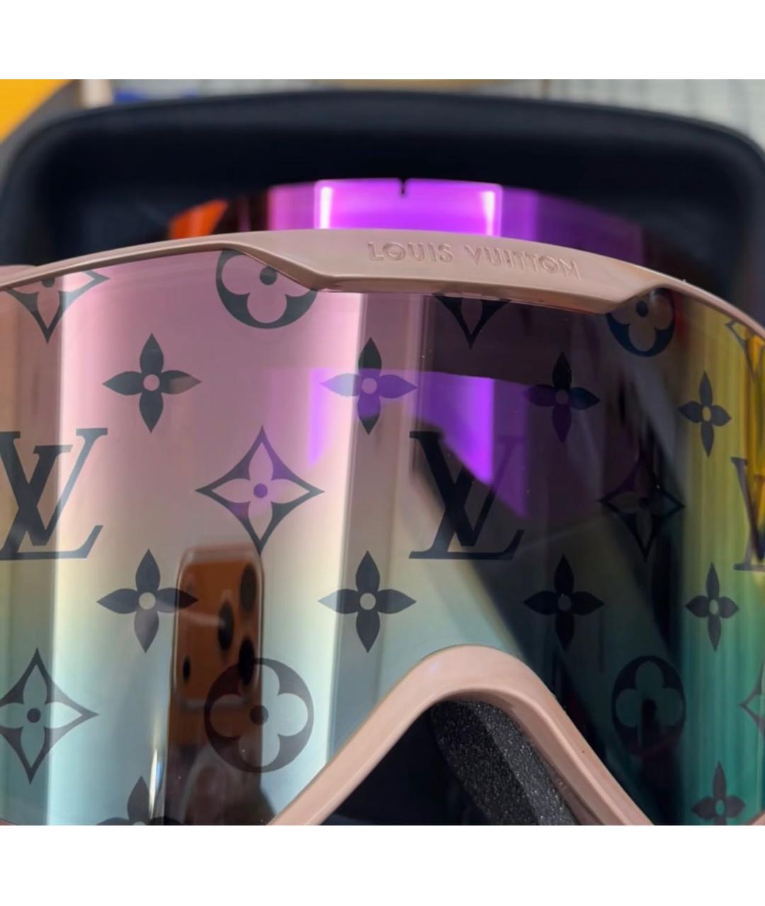 LOUIS VUITTON Розовые пластиковые солнцезащитные очки, фото 7