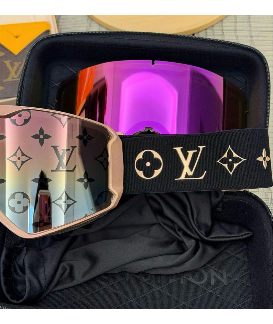 LOUIS VUITTON Розовые пластиковые солнцезащитные очки, фото 5