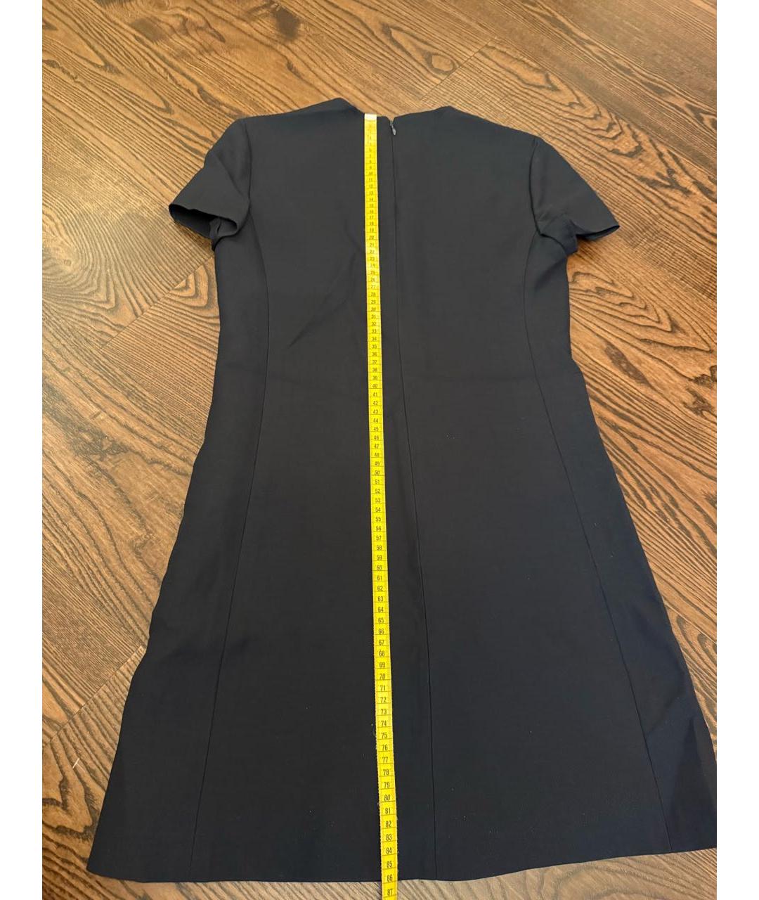 VALENTINO Темно-синее шерстяное повседневное платье, фото 5