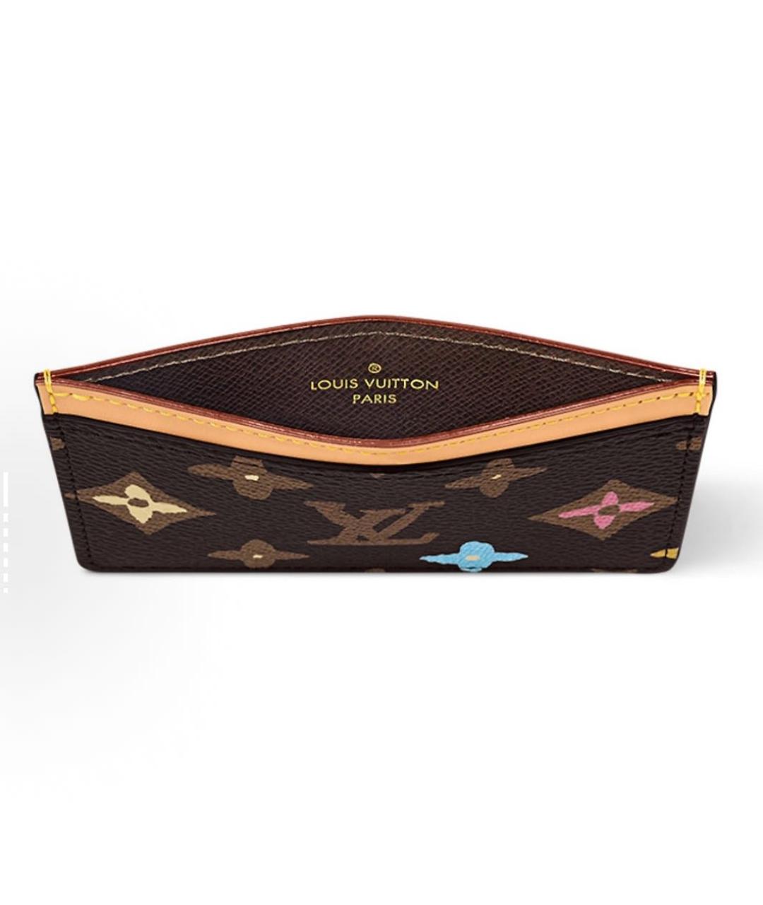 LOUIS VUITTON Коричневый кардхолдер, фото 4