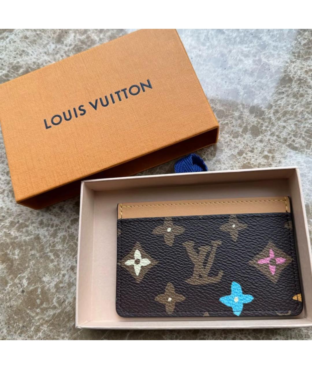 LOUIS VUITTON Коричневый кардхолдер, фото 2