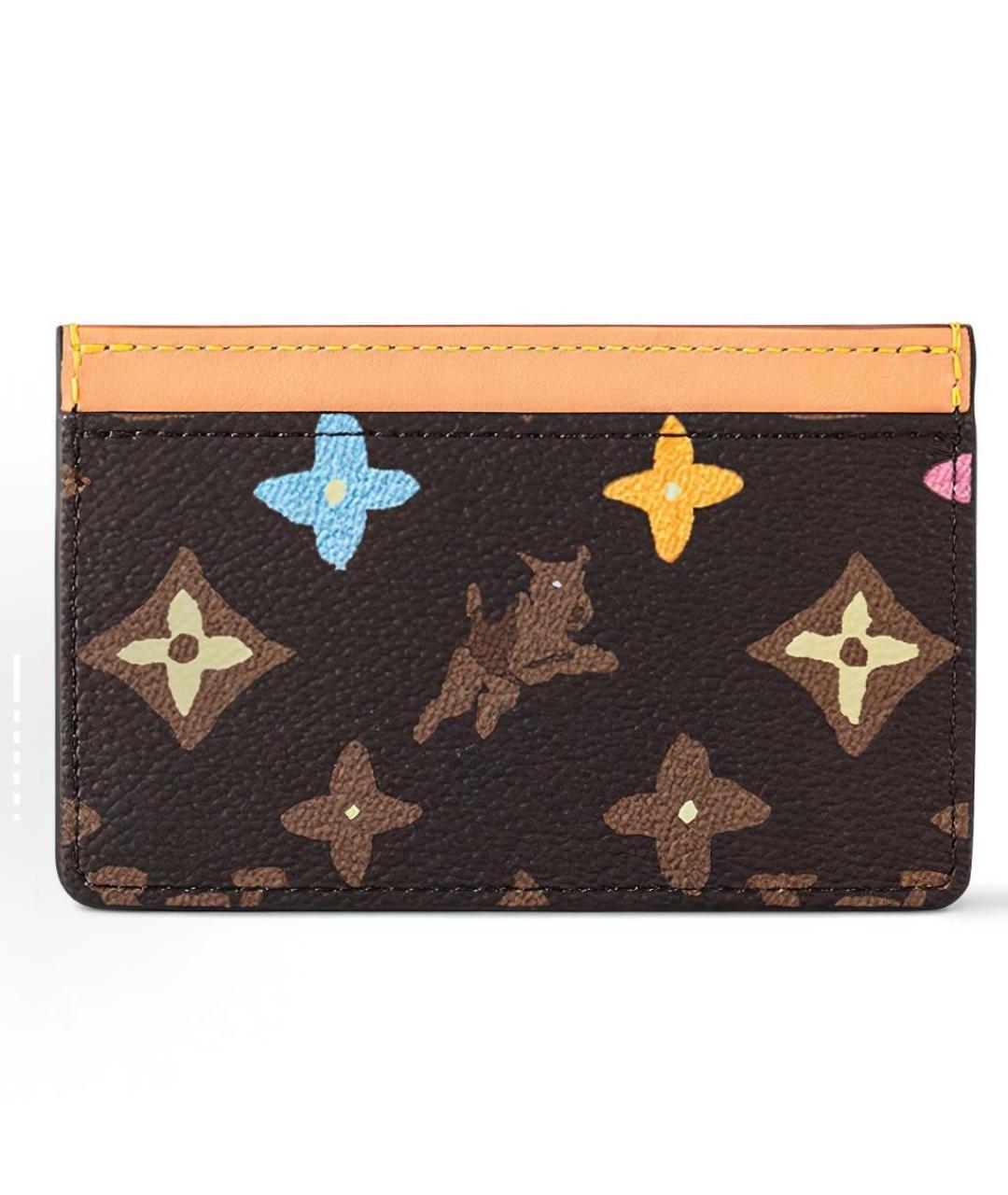 LOUIS VUITTON Коричневый кардхолдер, фото 3