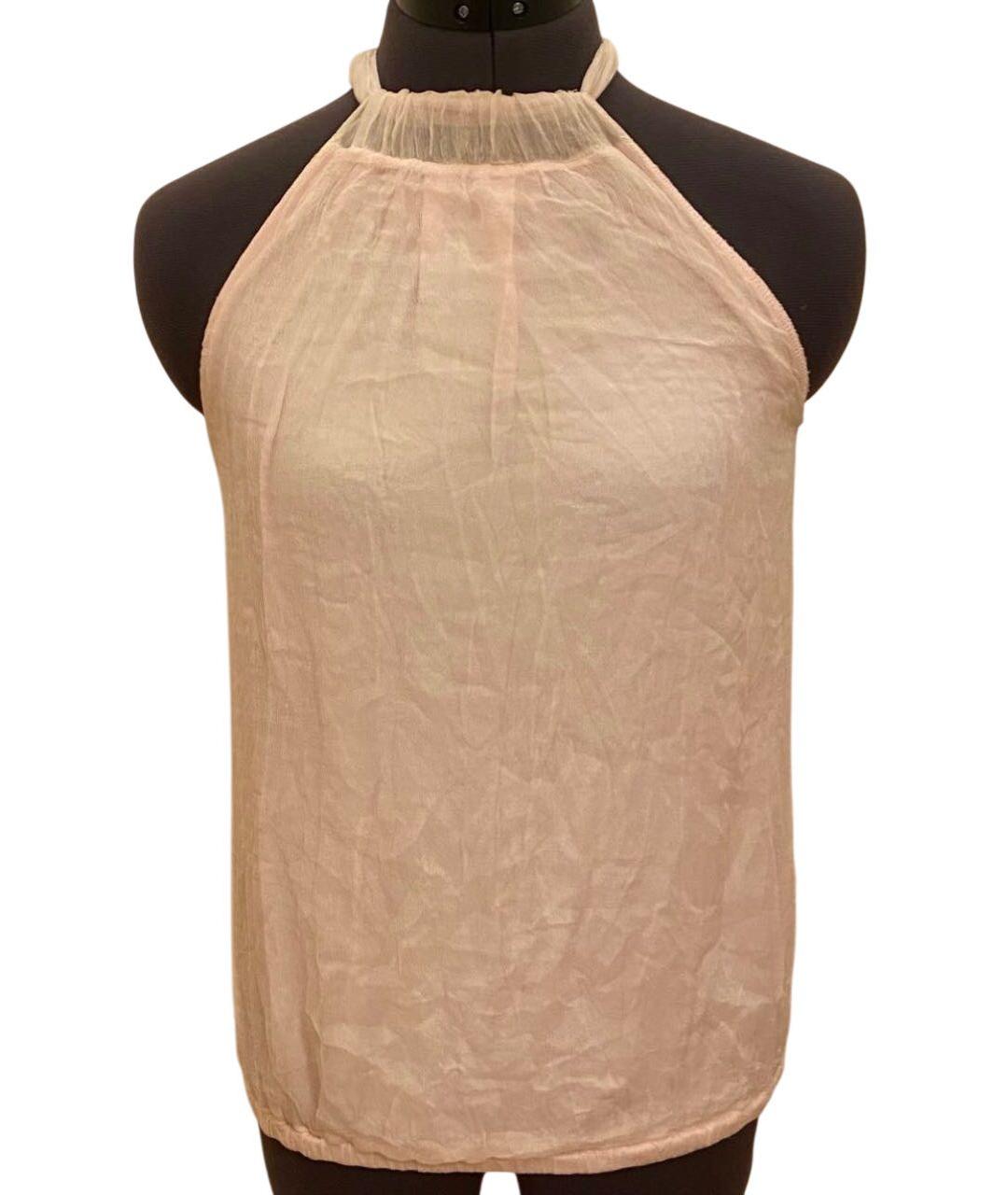 BLUGIRL Розовая шелковая майка, фото 7