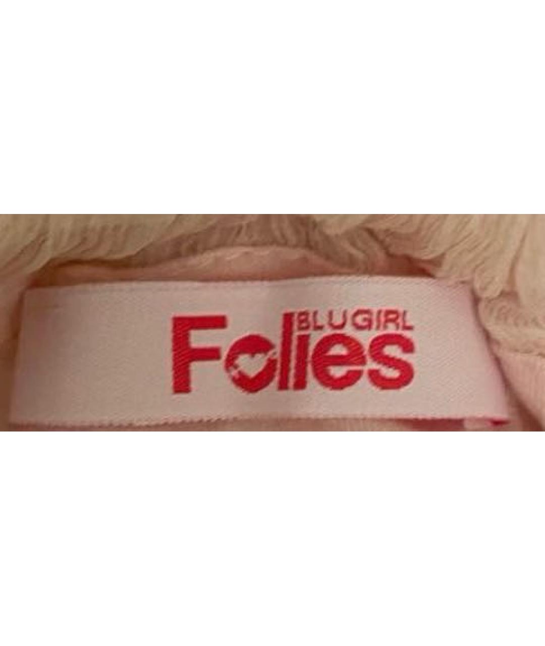 BLUGIRL Розовая шелковая майка, фото 4