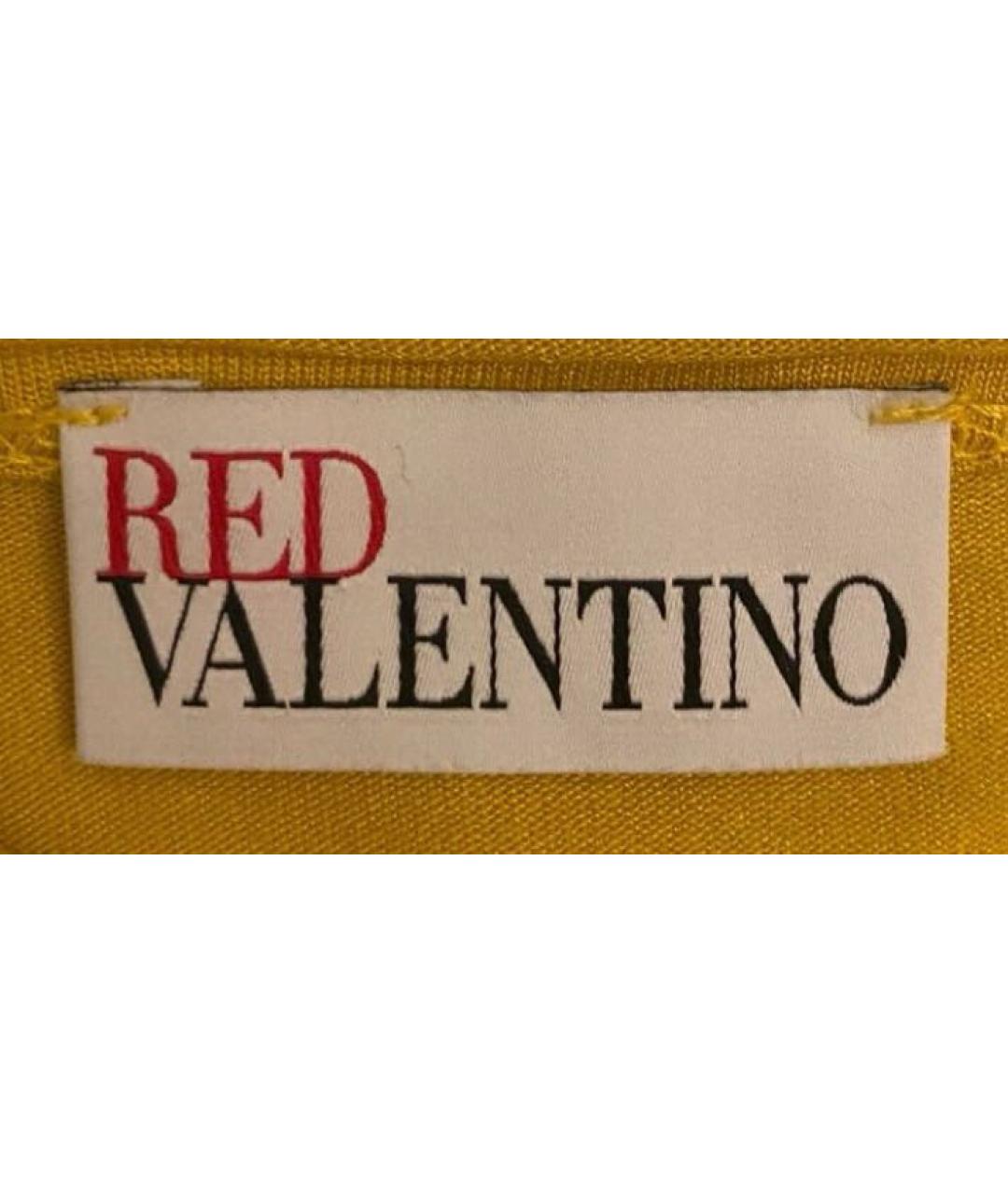RED VALENTINO Желтая футболка, фото 3