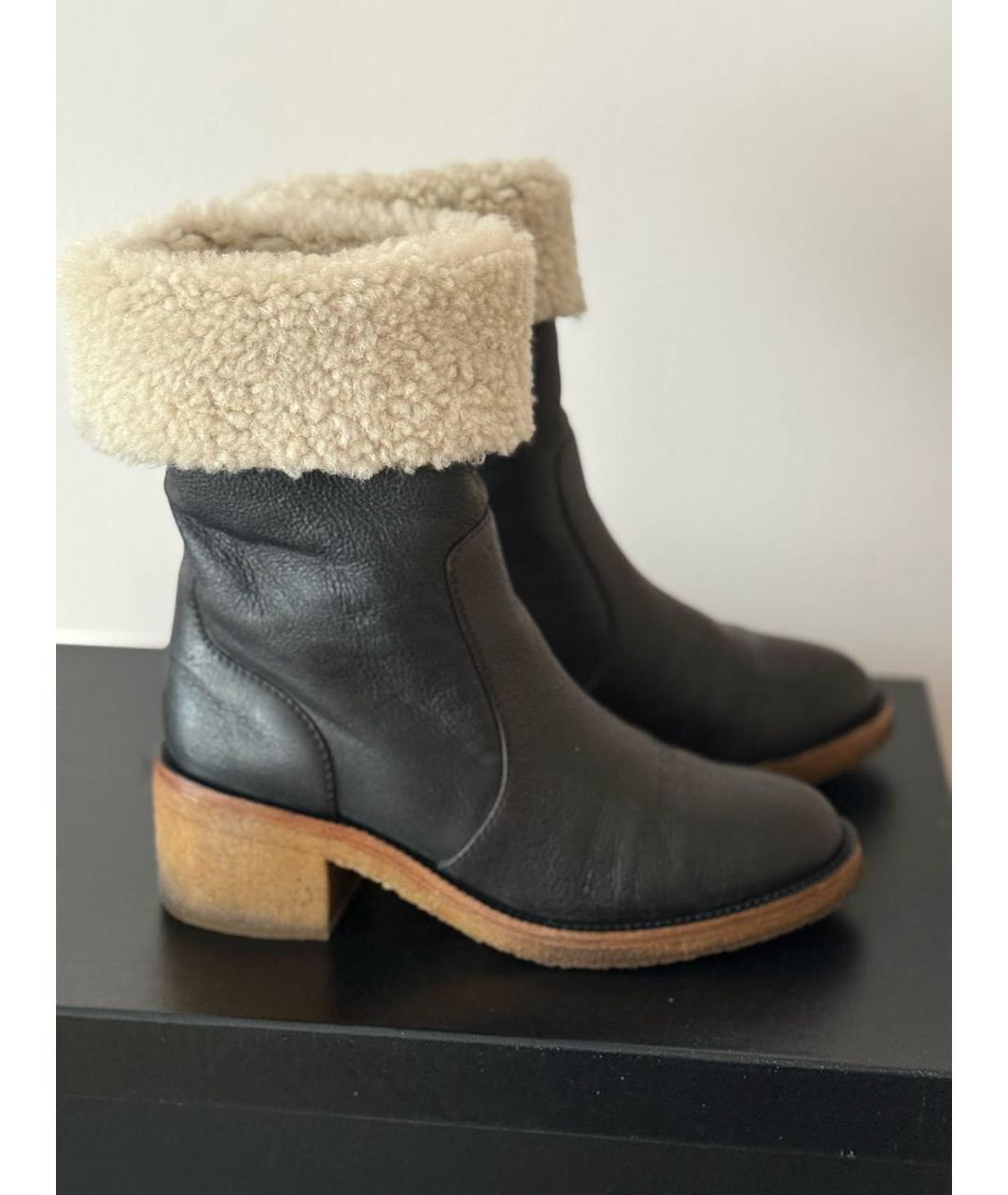 CHANEL Черные кожаные сапоги, фото 7