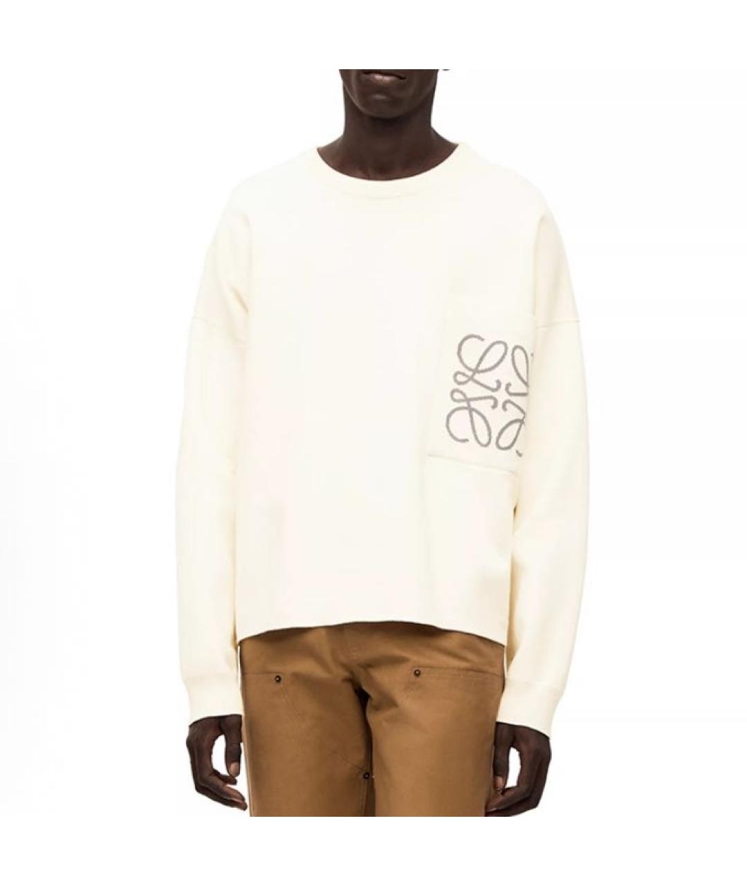 LOEWE Бежевый хлопковый джемпер / свитер, фото 5