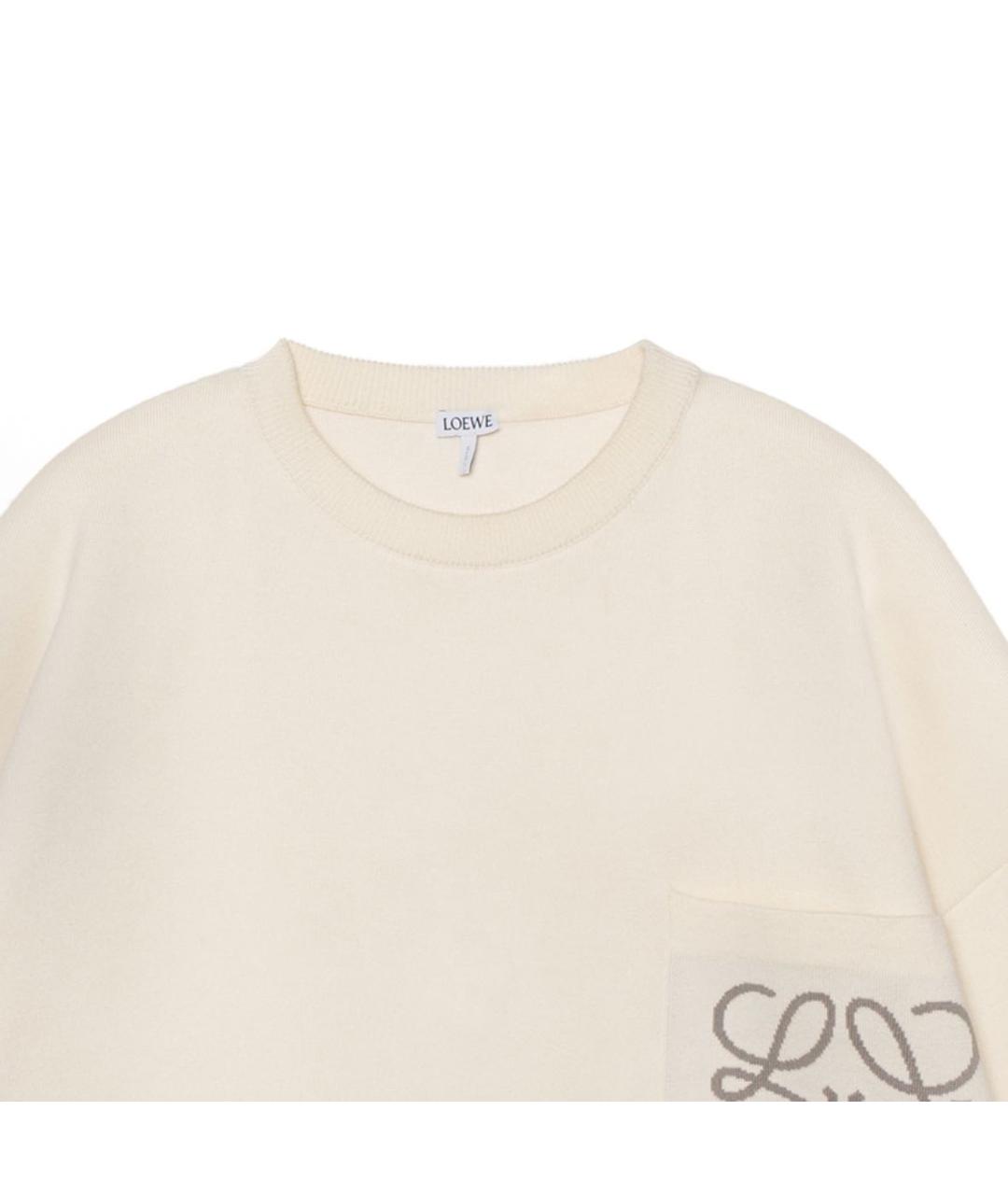 LOEWE Бежевый хлопковый джемпер / свитер, фото 2