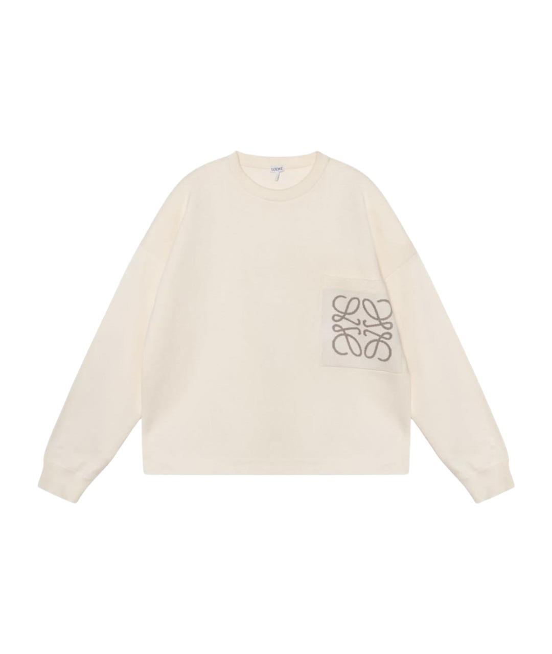 LOEWE Бежевый хлопковый джемпер / свитер, фото 1