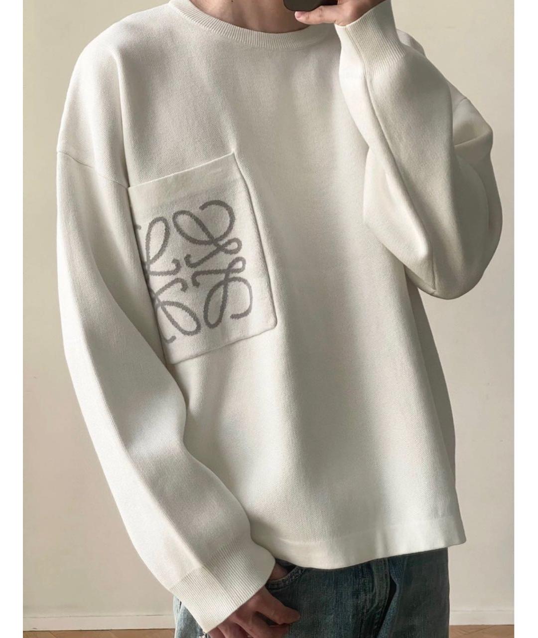 LOEWE Бежевый хлопковый джемпер / свитер, фото 8