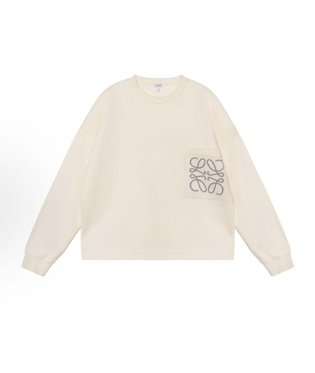 LOEWE Бежевый хлопковый джемпер / свитер, фото 9