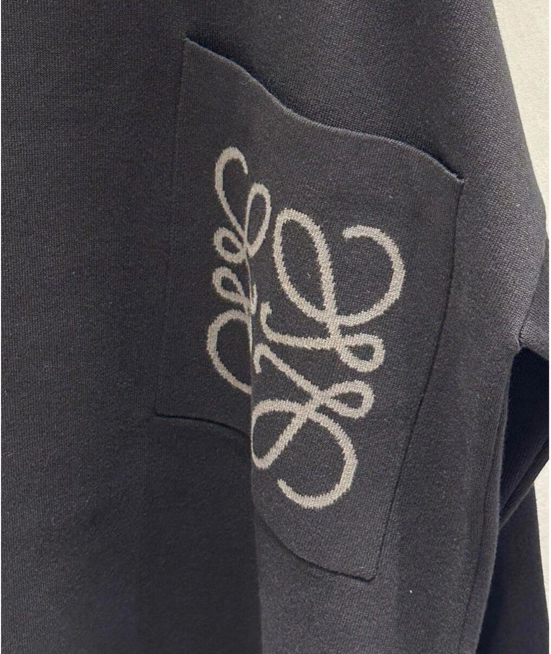 LOEWE Черный хлопковый джемпер / свитер, фото 8