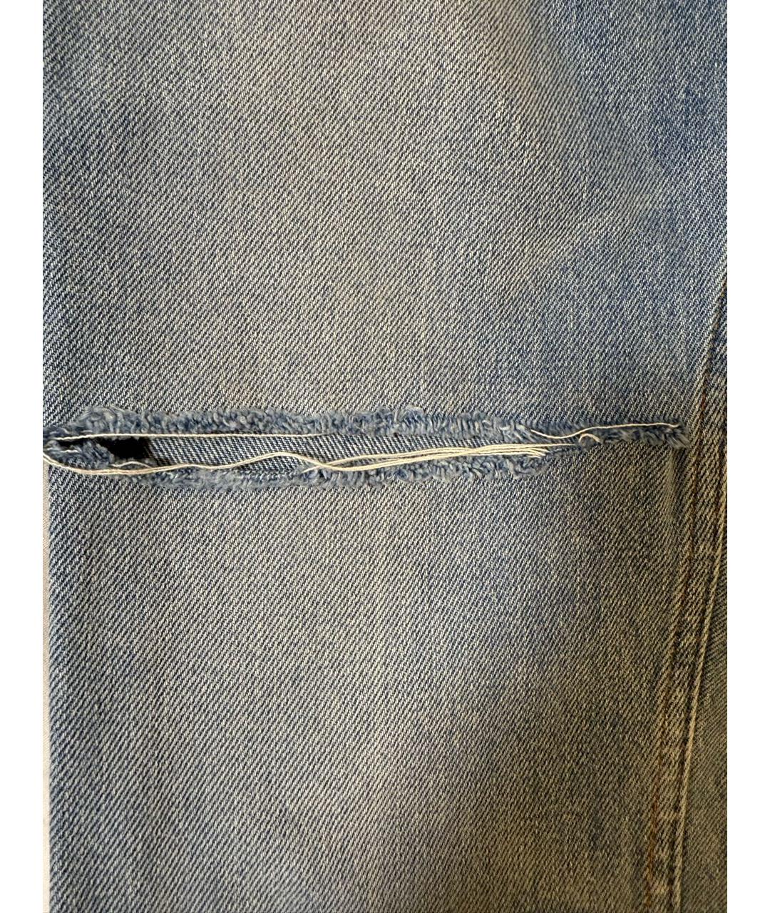 BALENCIAGA Голубые хлопковые прямые джинсы, фото 5