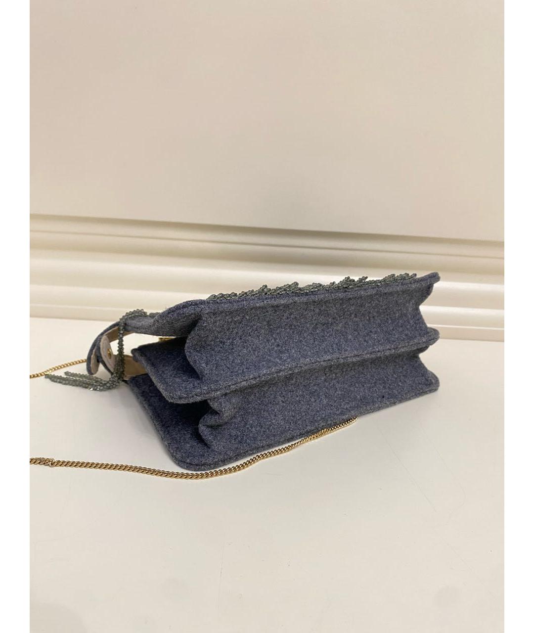 FENDI Серая тканевая сумка через плечо, фото 8